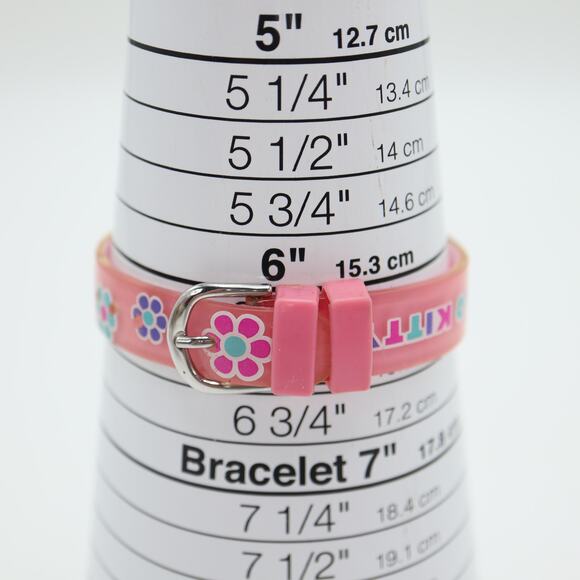Hello Kitty Sanrio 2007 Pink Silver Flower Watch 29mm Dial with New Battery - Picture 4 of 14